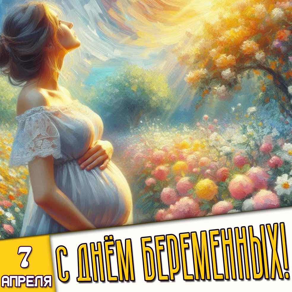 Картинка 7 апреля - с днём беременных!
