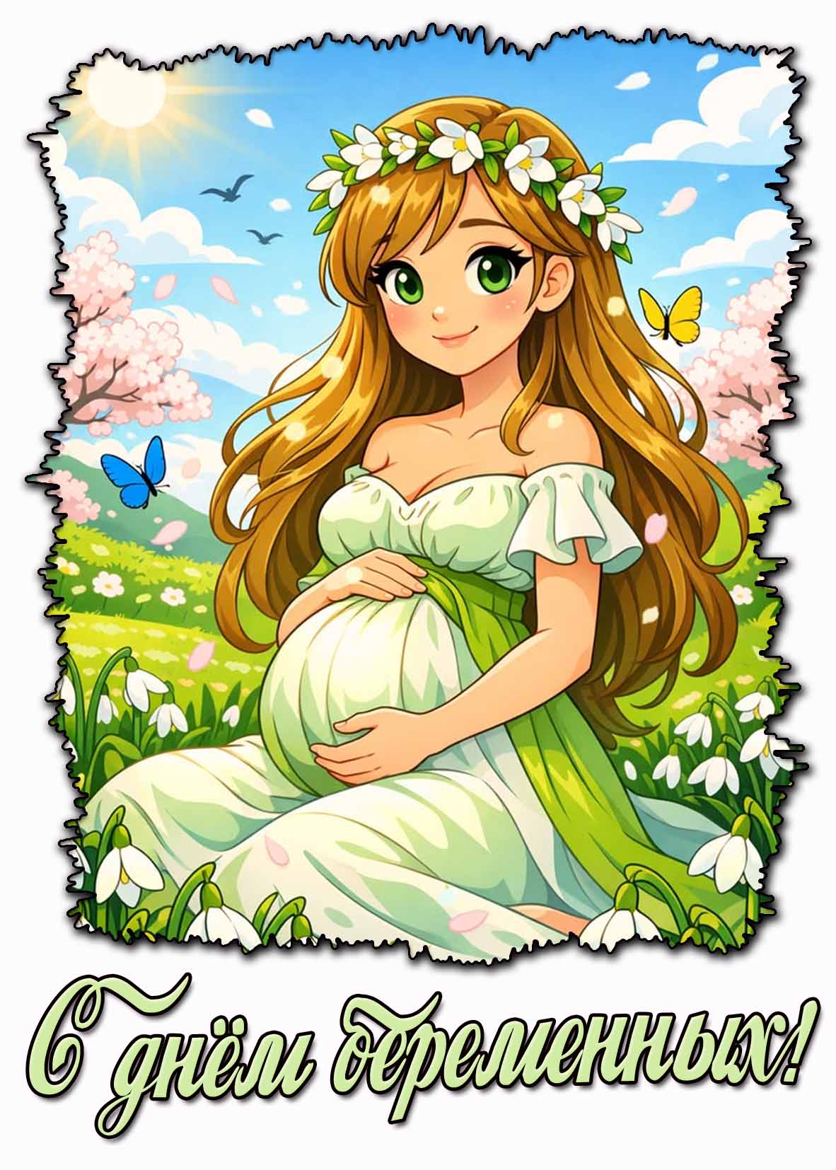 Открытка с днём беременных
