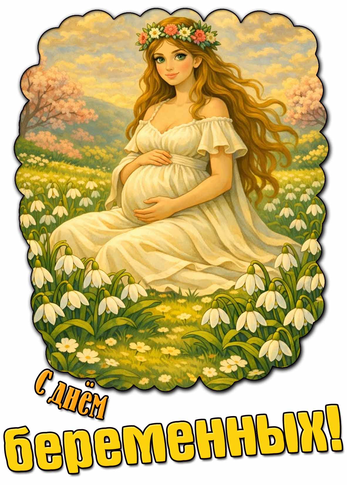 Весенняя картинка с днём беременных