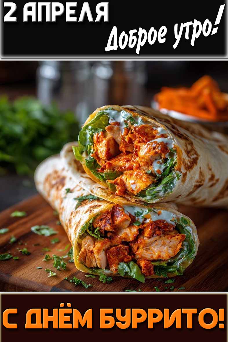 Картинка "2 апреля доброе утро! С днём буррито!"