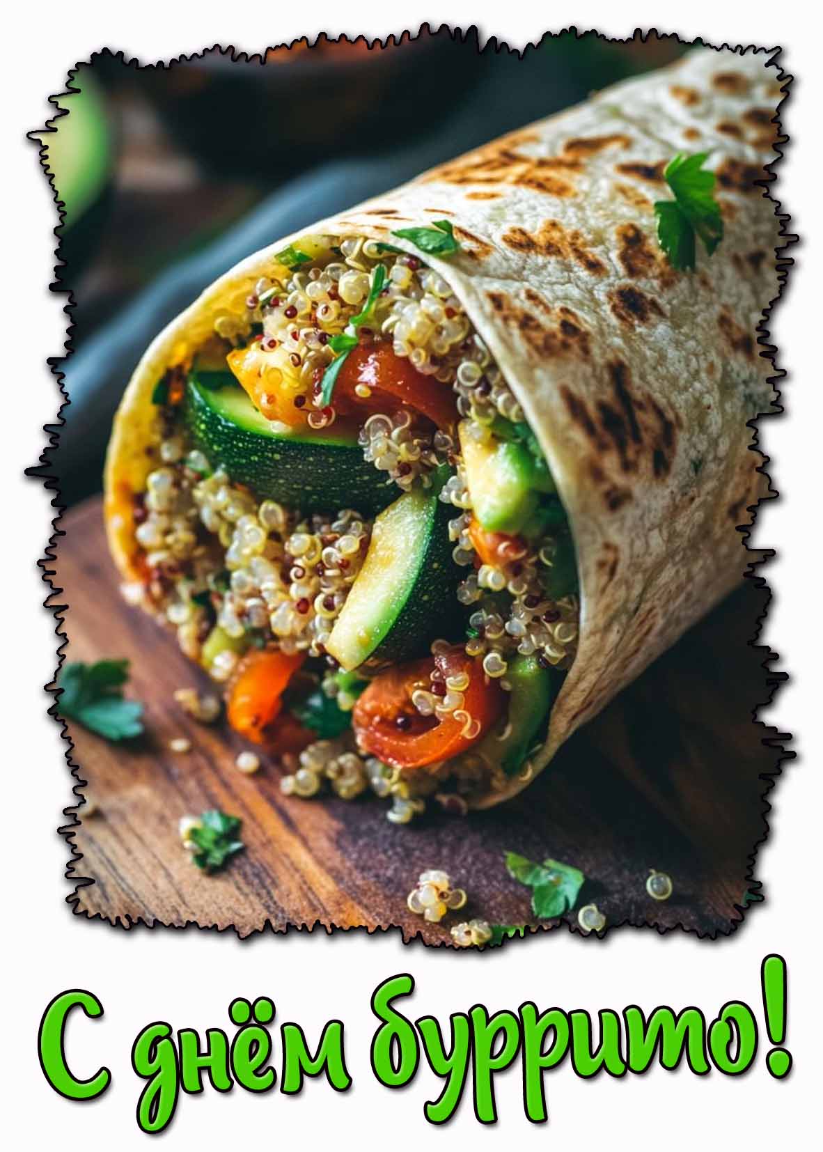 Открытка с днём буррито