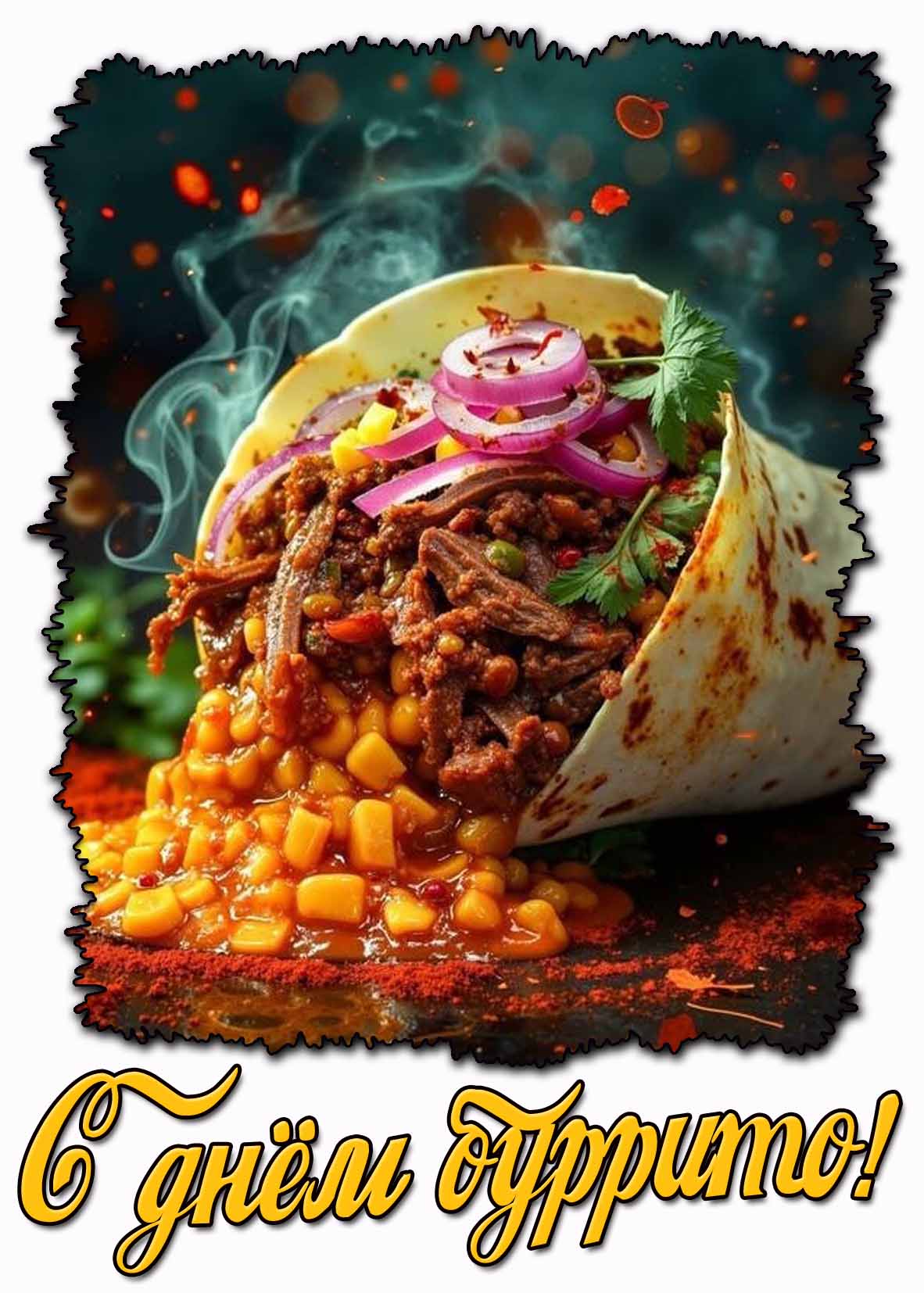 Картинка с днём буррито