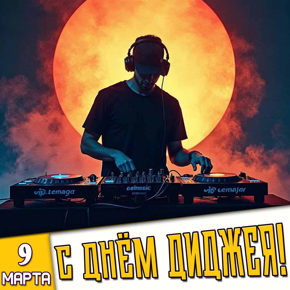 Картинка 9 марта - с днём диджея!