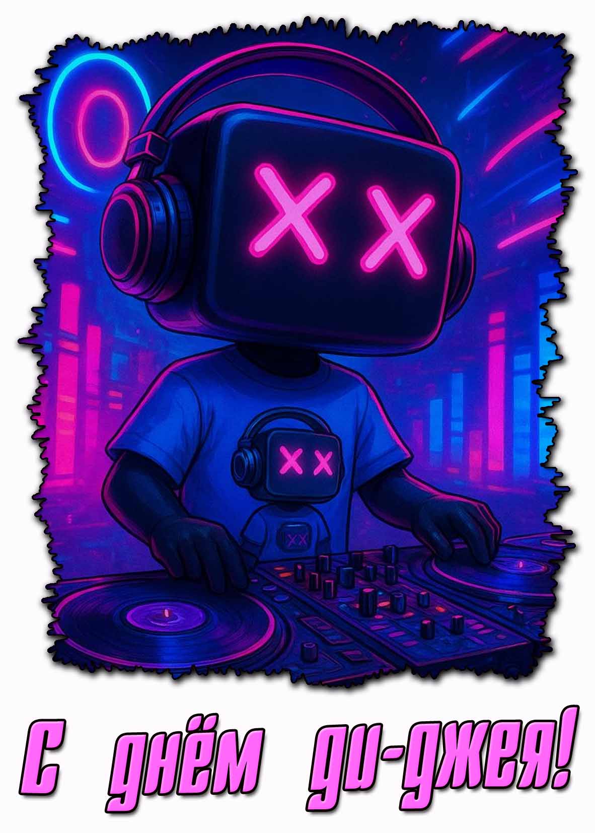 С днём ди-джея! - прикольная открытка