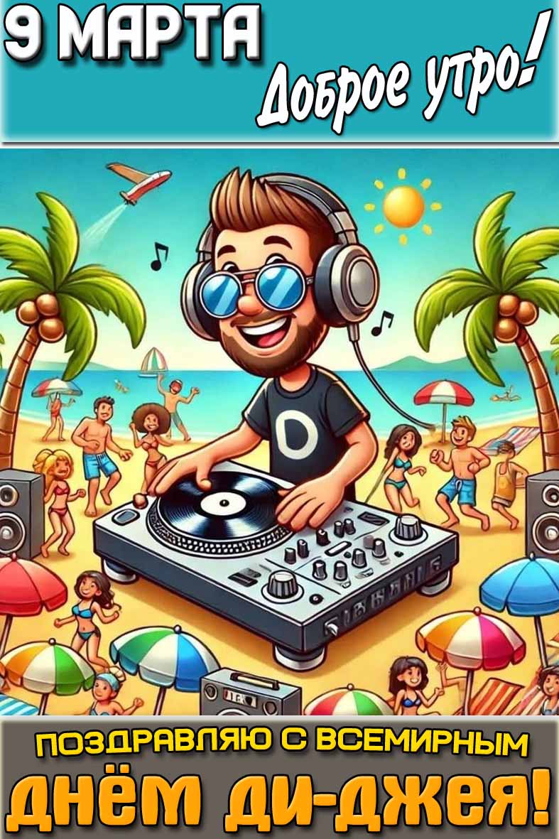 Картинка "9 марта доброе утро! Поздравляю с Всемирным днём ди-джея!"