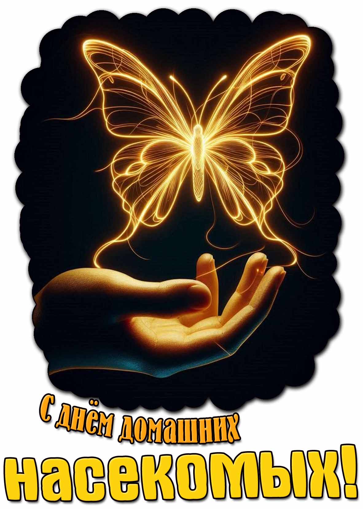 Красивая картинка с днём домашних насекомых
