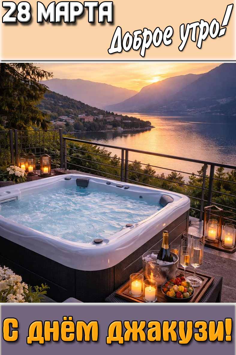 Картинка "28 марта доброе утро! С днём джакузи!"