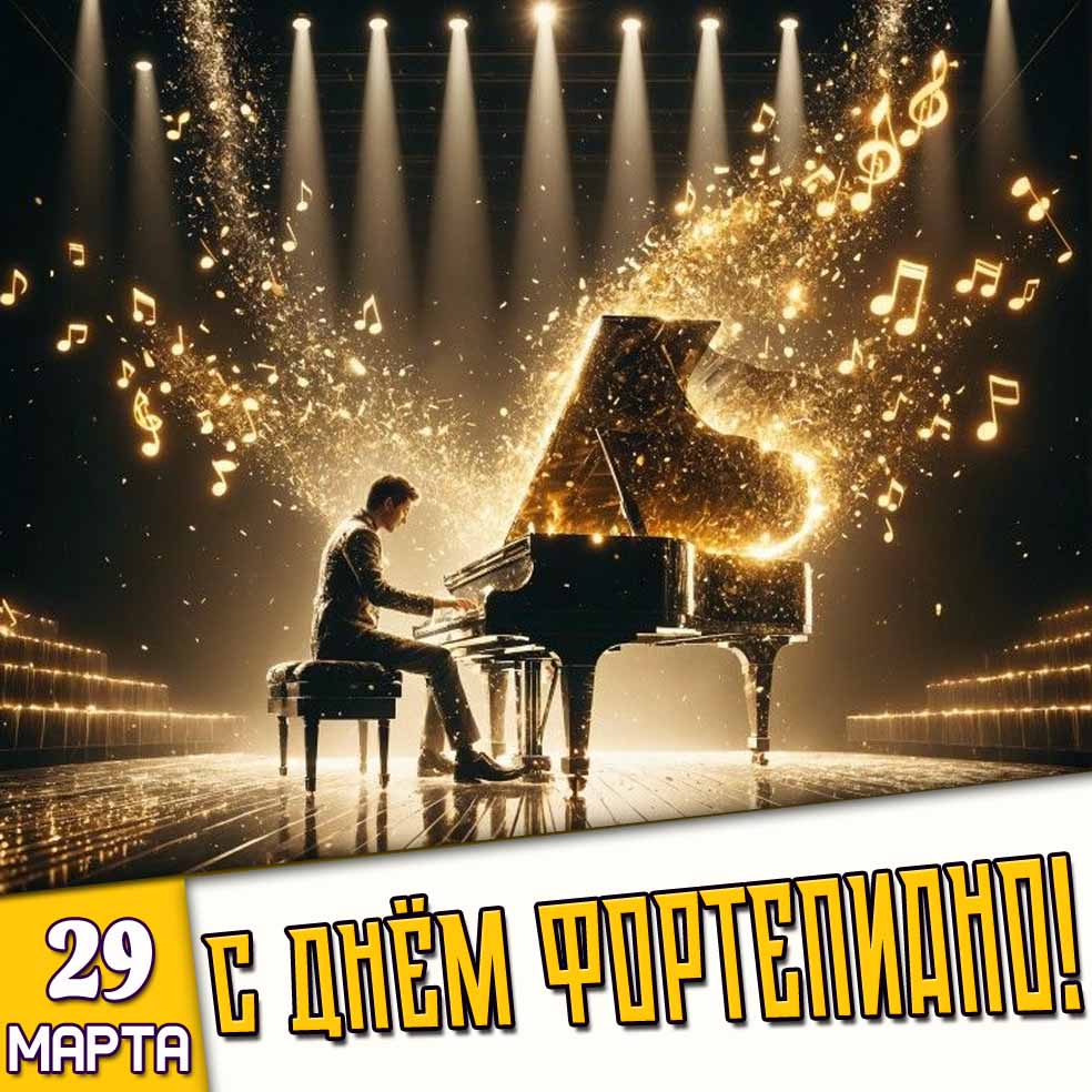 Картинка 29 марта - с днём фортепиано!