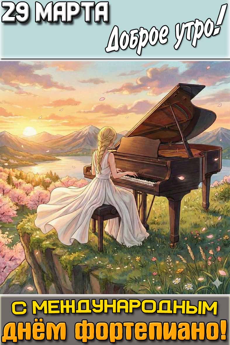 Картинка "29 марта доброе утро! С Международным днём фортепиано!"