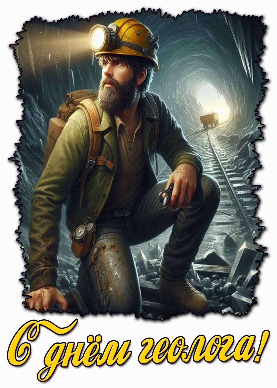 С днём геолога! - красивая открытка