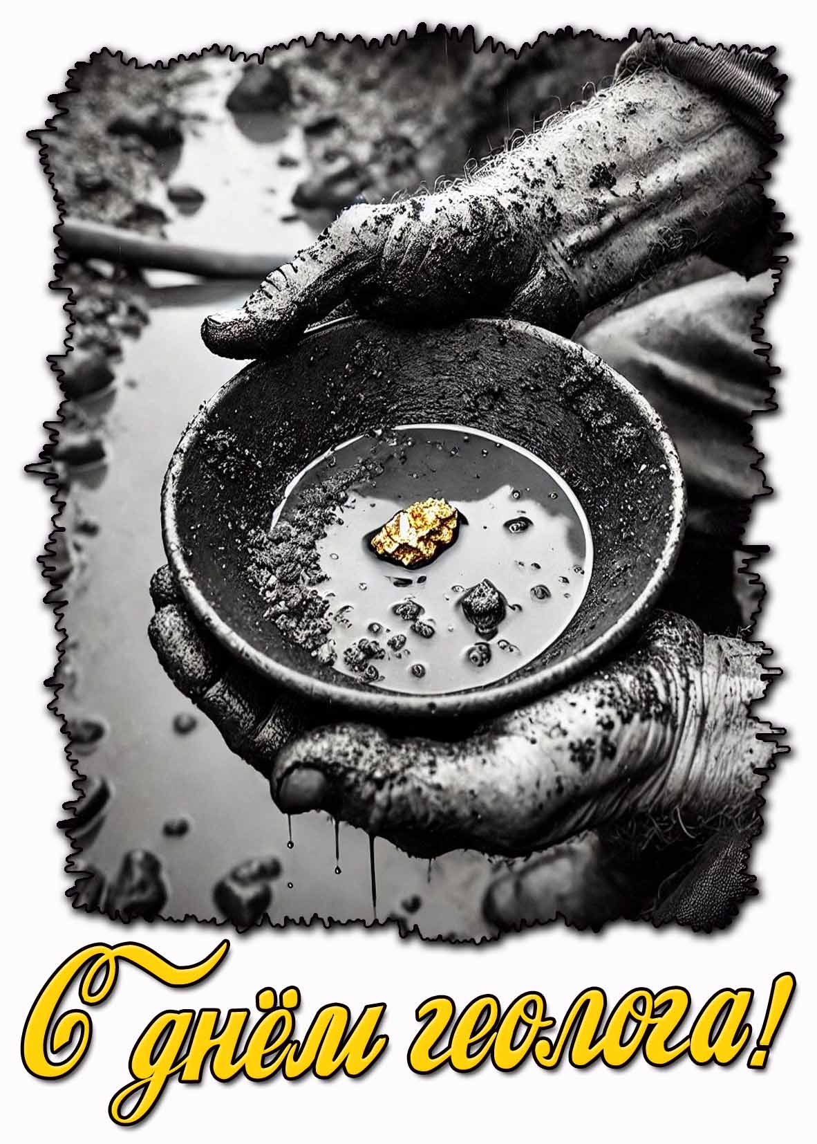 Открытка с днём геолога