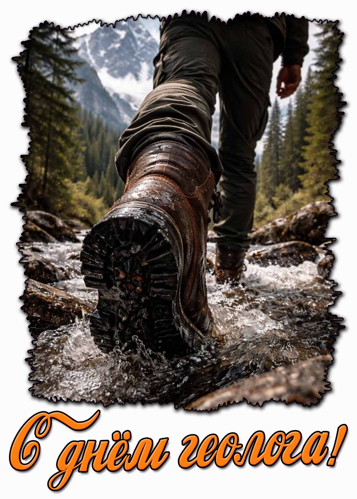 Стильная картинка с днём геолога