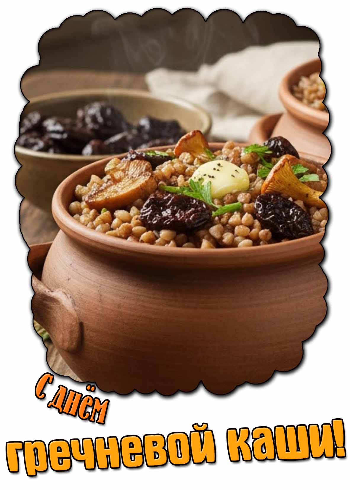 Открытка с днём гречневой каши
