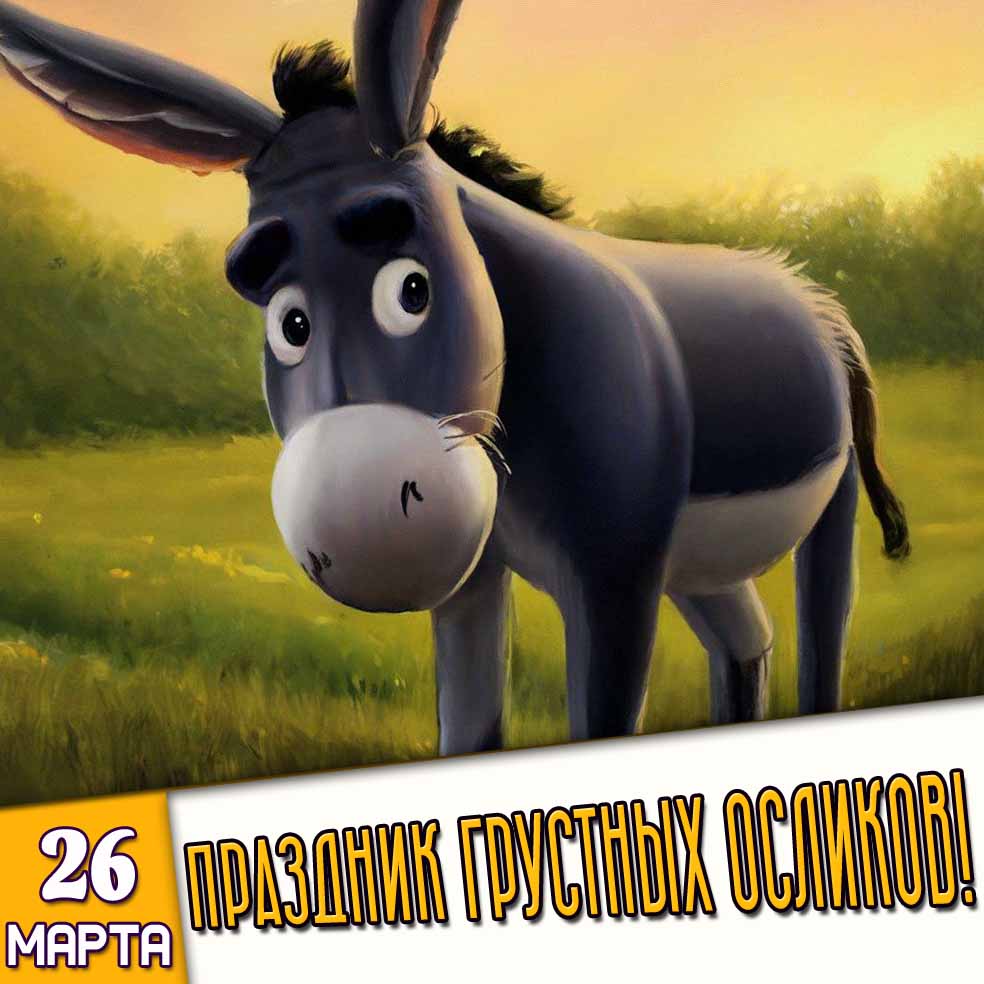 Картинка 26 марта - праздник грустных осликов!