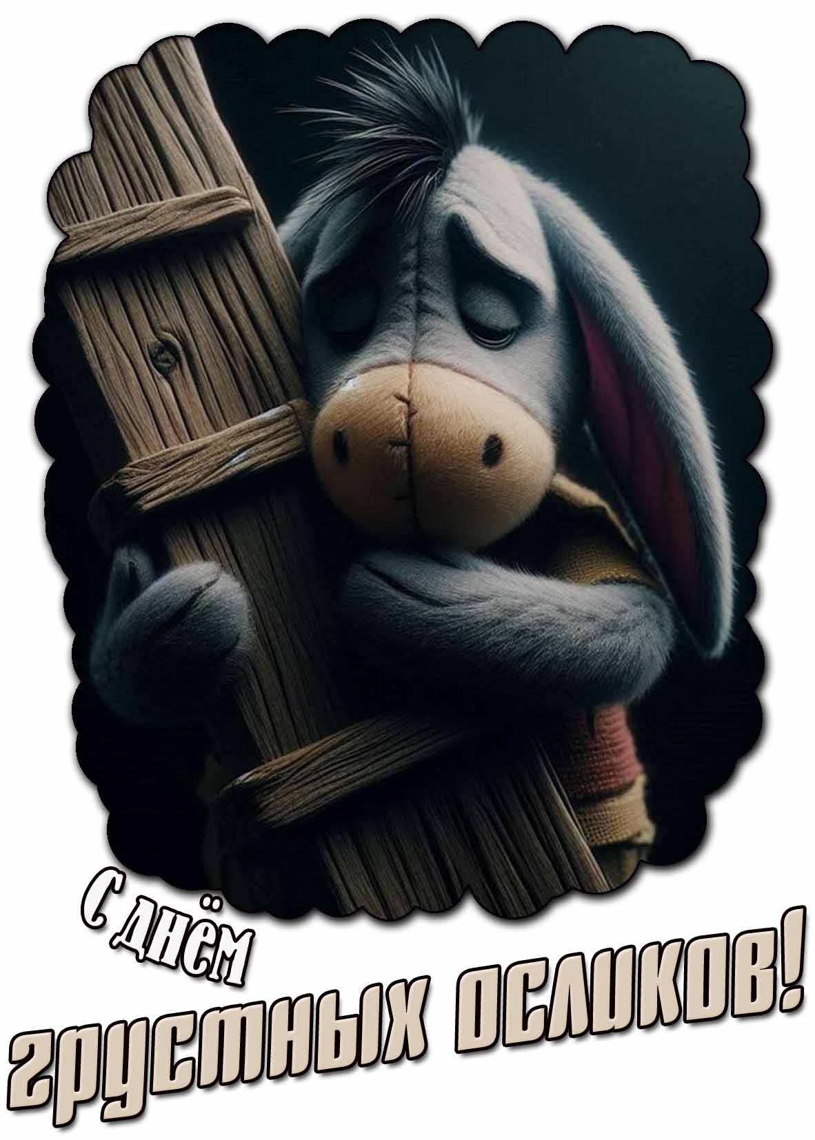 Открытка с днём грустных осликов