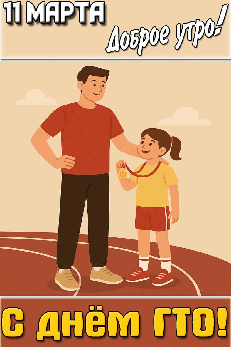 Картинка "11 марта доброе утро! С днём ГТО!"