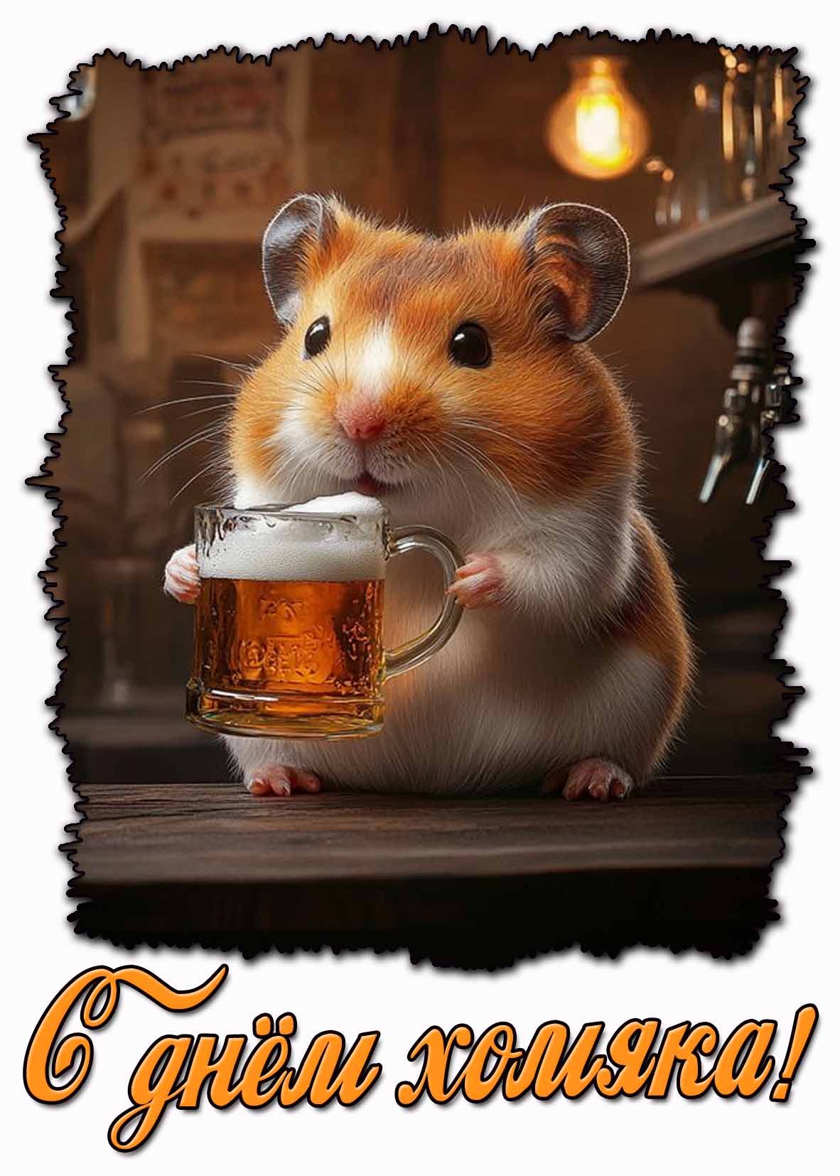 Прикольная открытка с днём хомяка