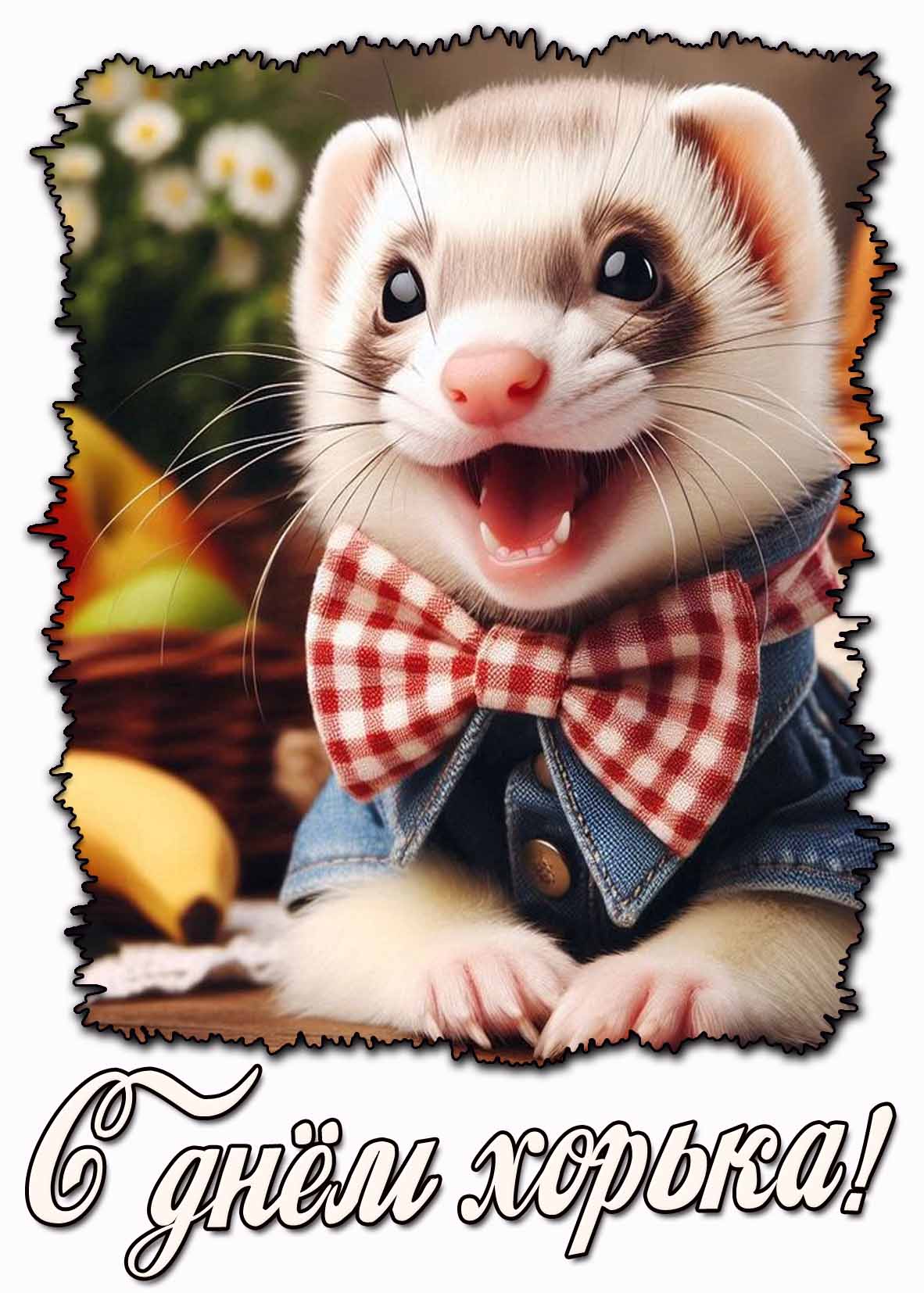 С днём хорька! - прикольная открытка