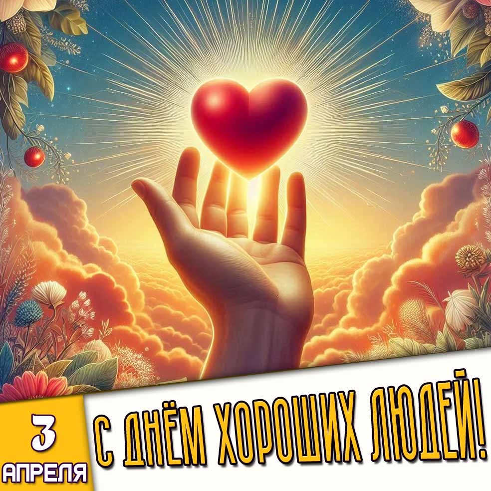 Картинка 3 апреля - с днём хороших людей!