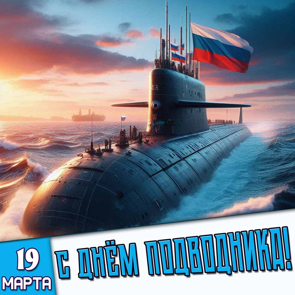 Картинка 19 марта - с днём подводника!