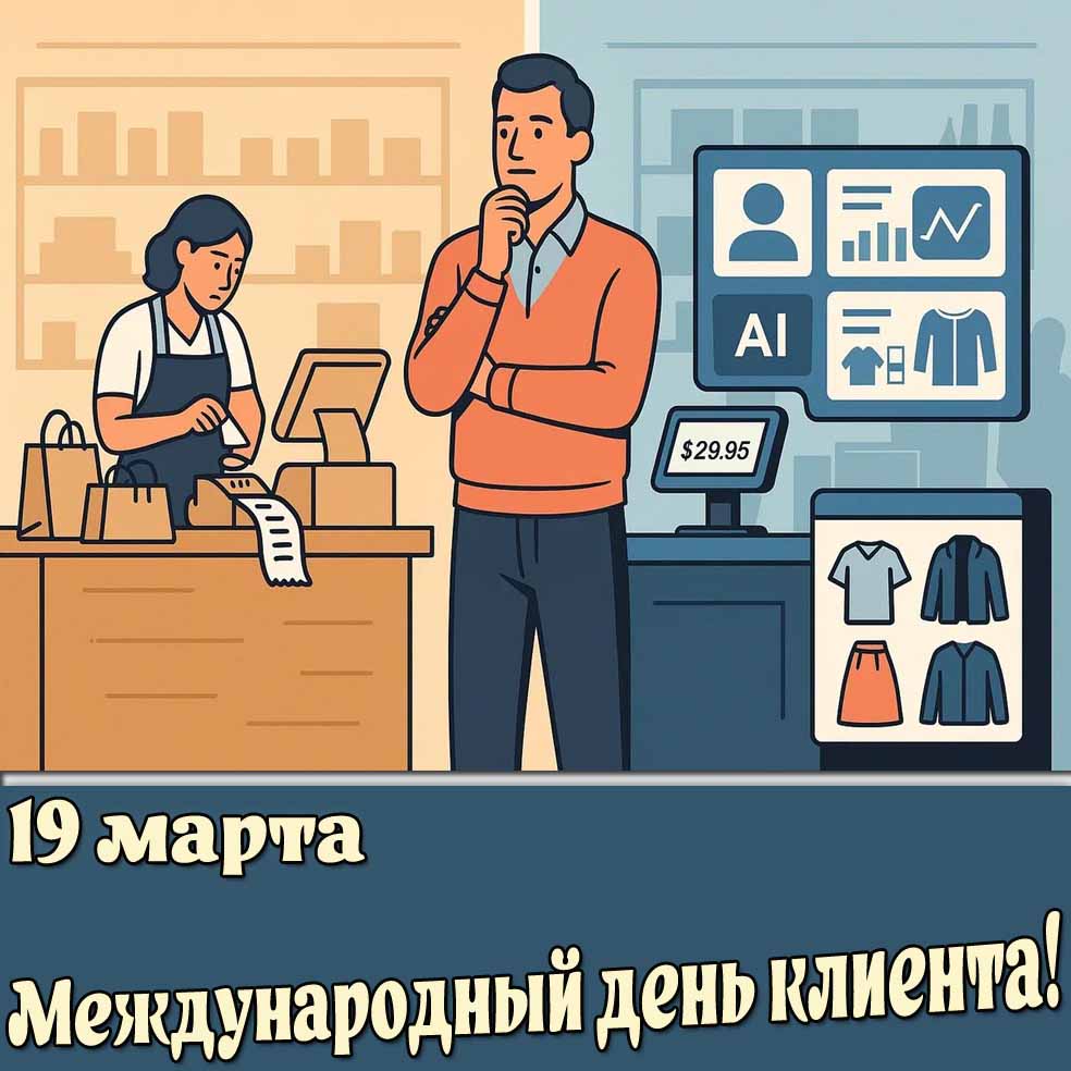Открытка 19 марта - Международный день клиента!