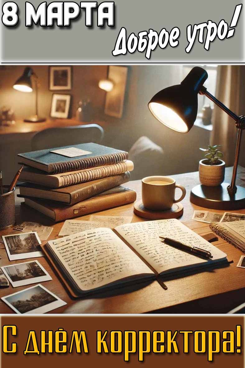 Картинка "8 марта доброе утро! С днём корректора!"