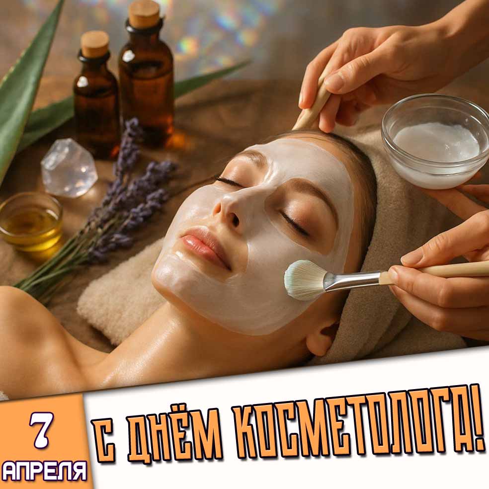 Картинка 7 апреля - с днём косметолога!