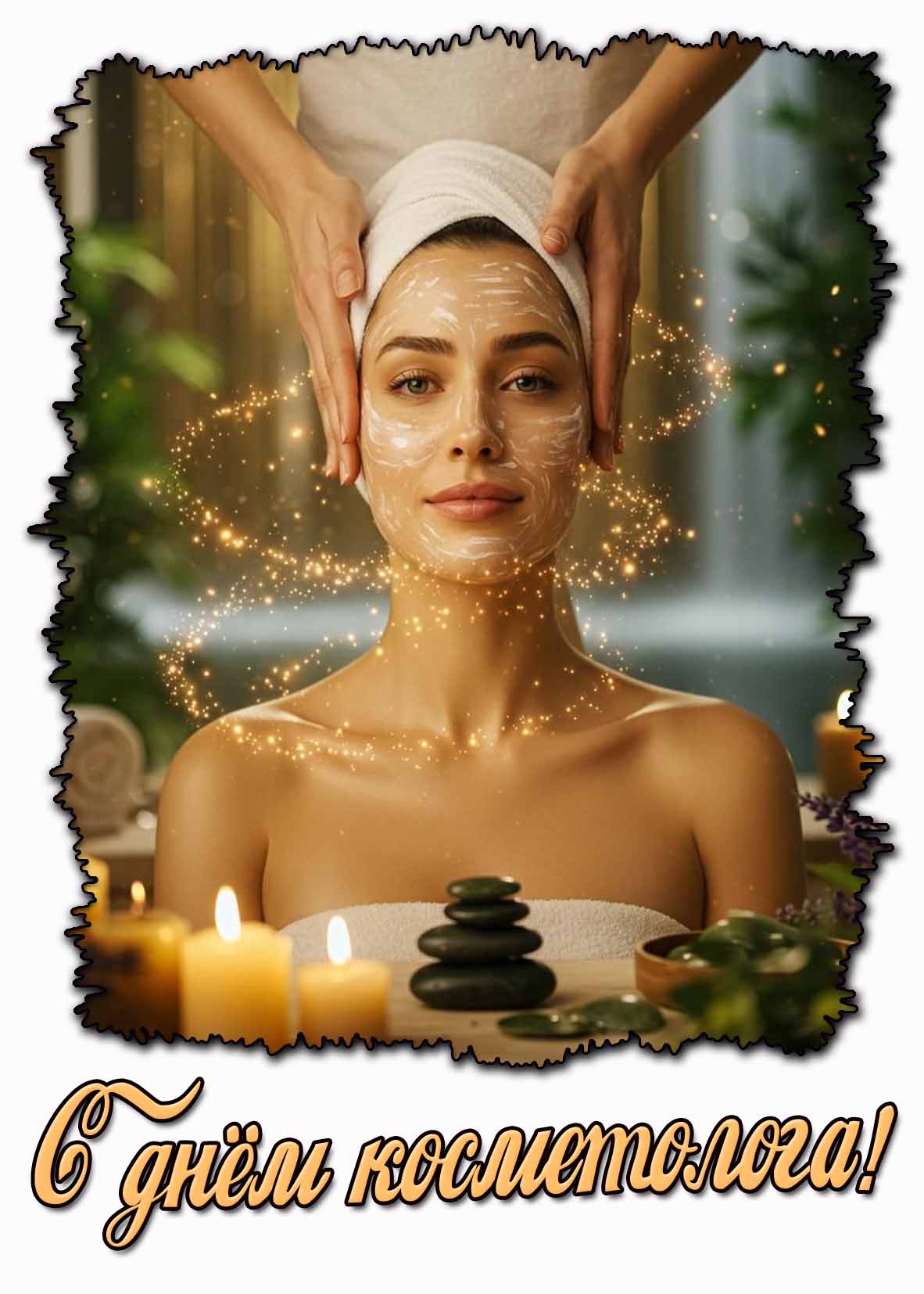 Открытка с днём косметолога