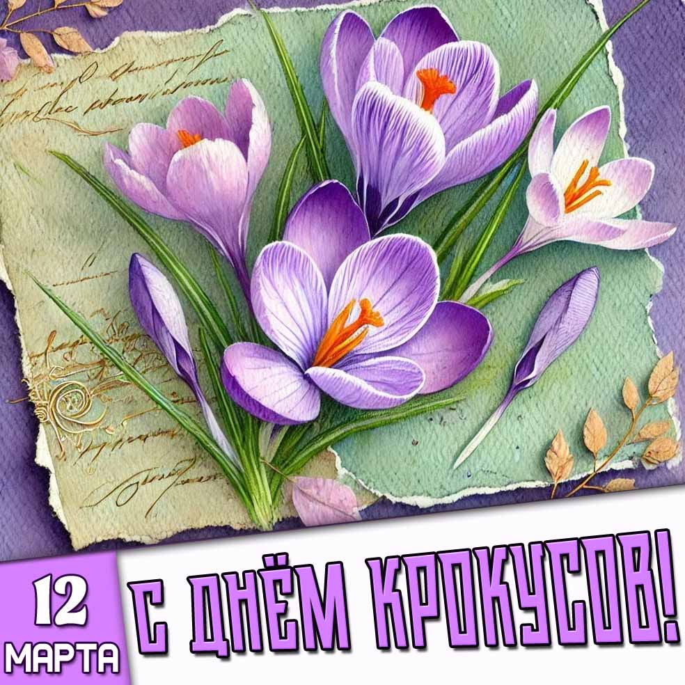 Картинка 12 марта - с днём крокусов!