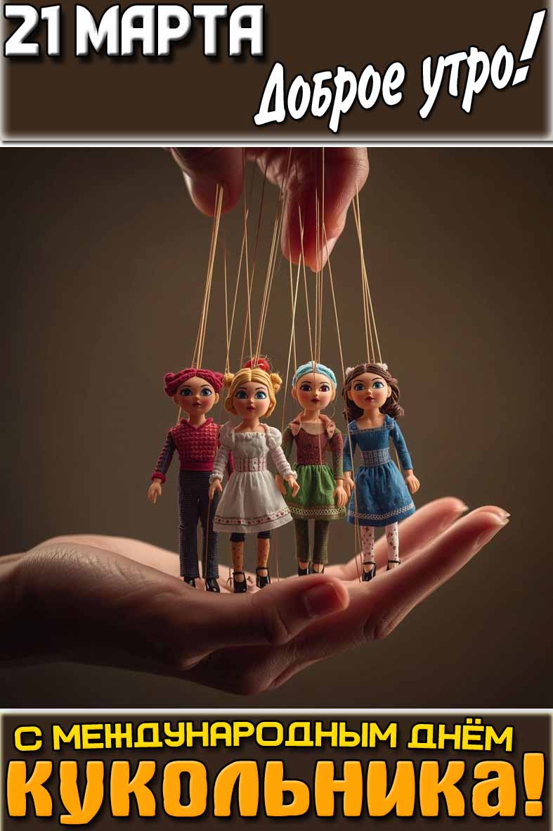 Картинка "21 марта доброе утро! С Международным днём кукольника!"