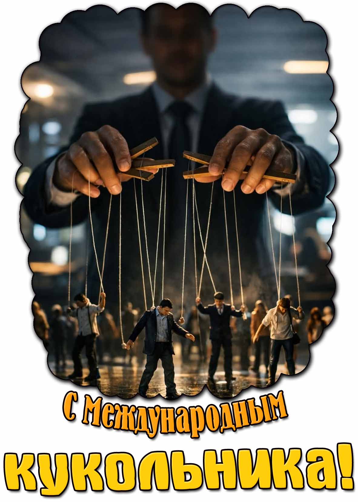 Креативная картинка с Международным днём кукольника