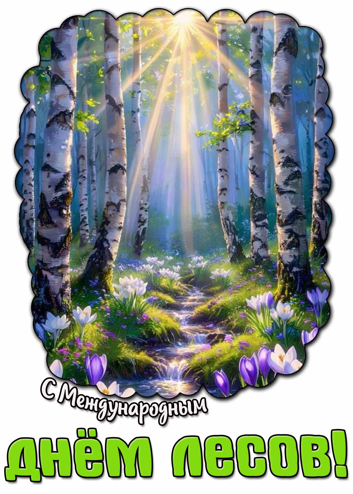 Открытка с Международным днём лесов
