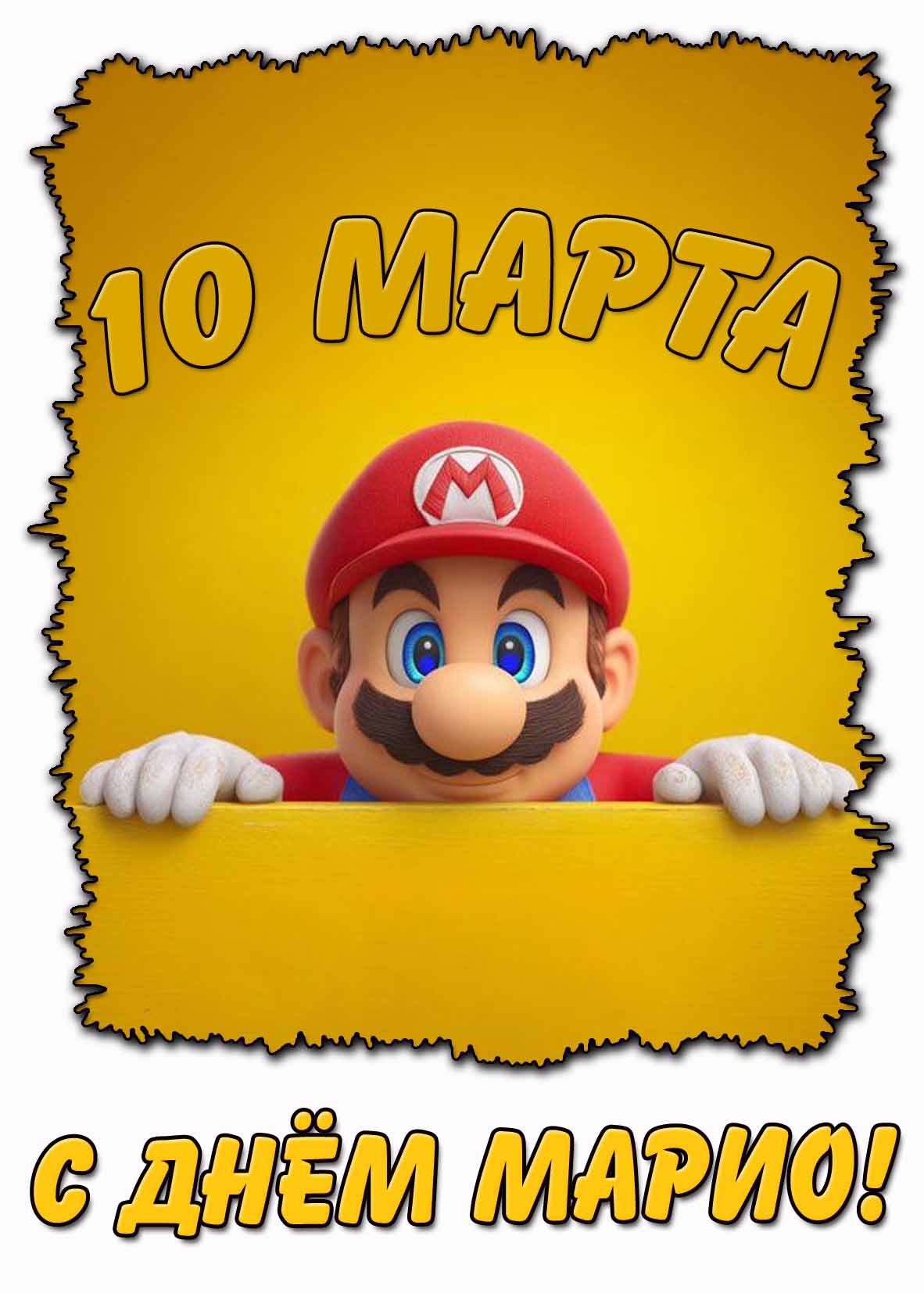 С днём Марио! - картинка на 10 марта