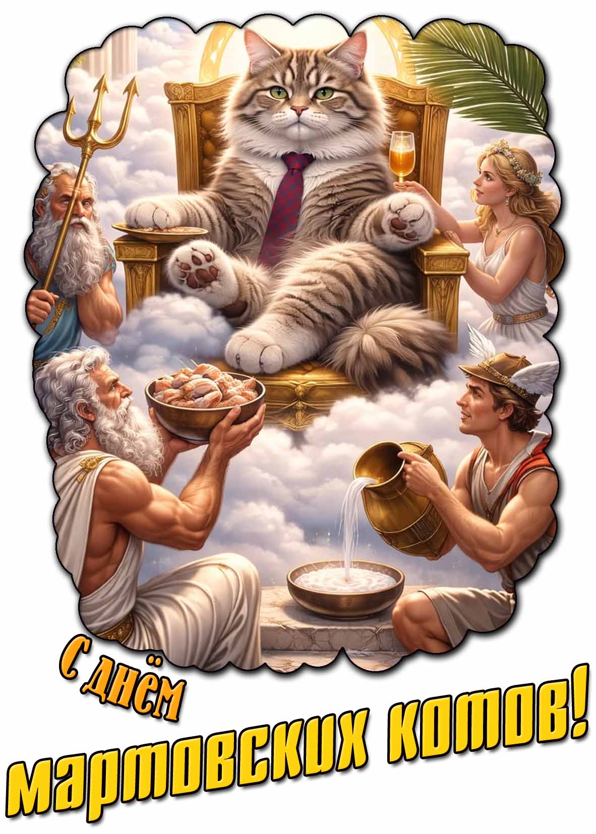 С днём мартовских котов! - прикольная открытка