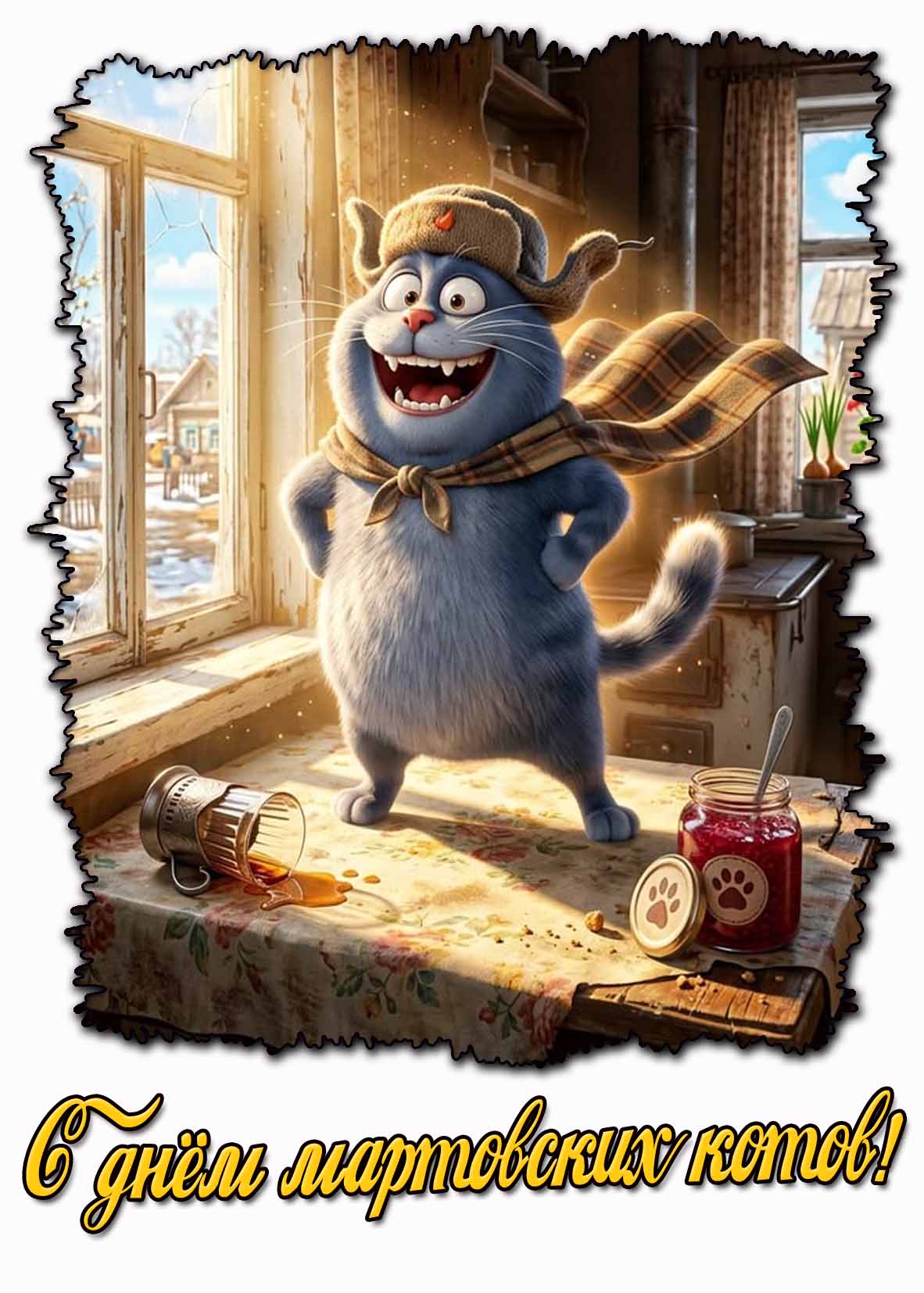 Смешная картинка с днём мартовских котов