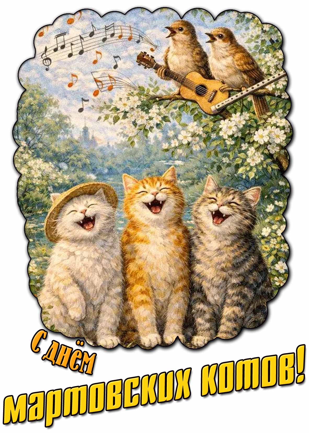 Картинка с днём мартовских котов