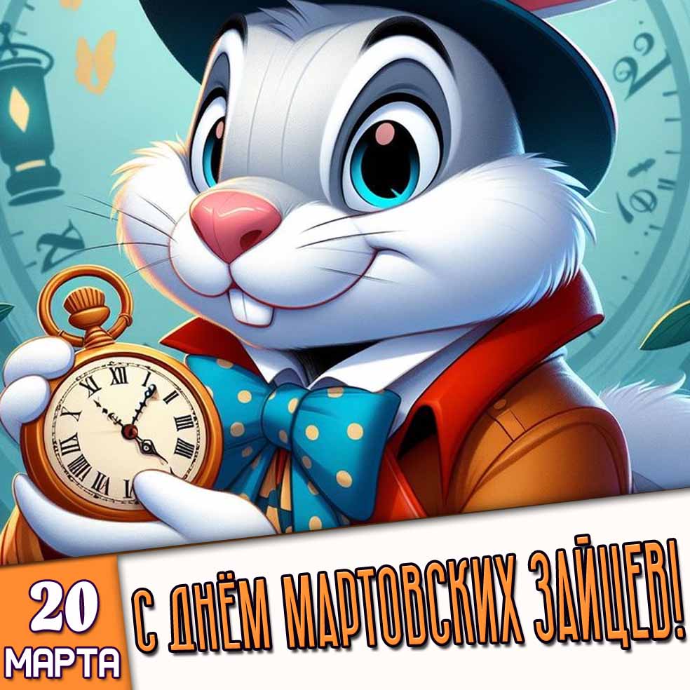 Картинка 20 марта - с днём мартовских зайцев!