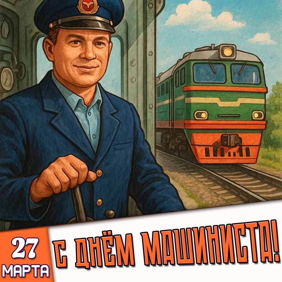 Картинка 27 марта - с днём машиниста!