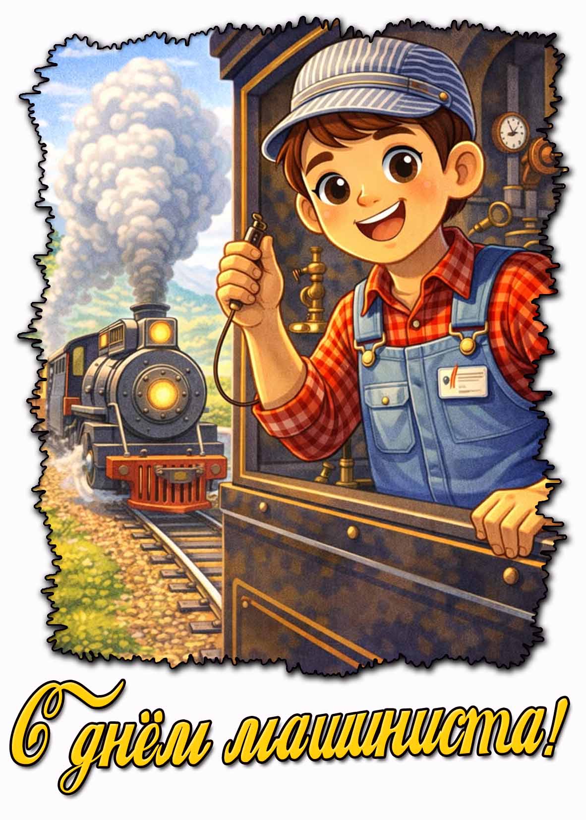 Прикольная картинка с днём машиниста