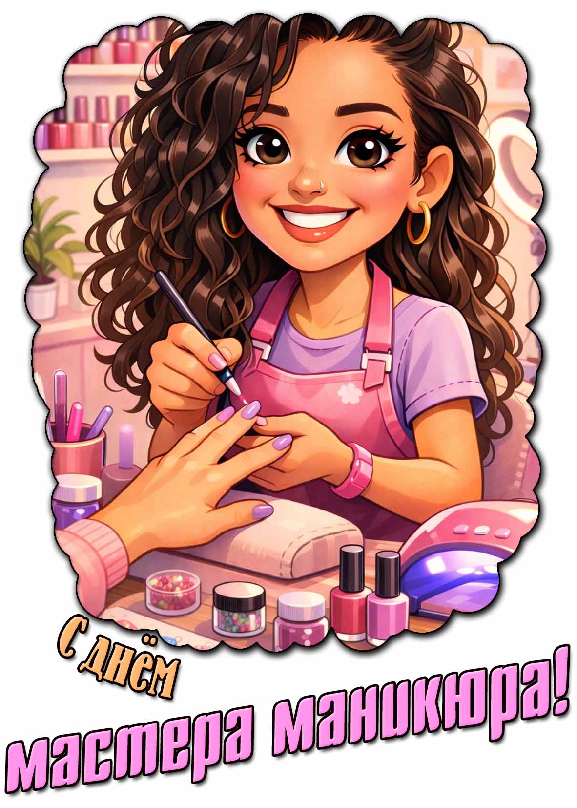 Красивая картинка с днём мастера маникюра