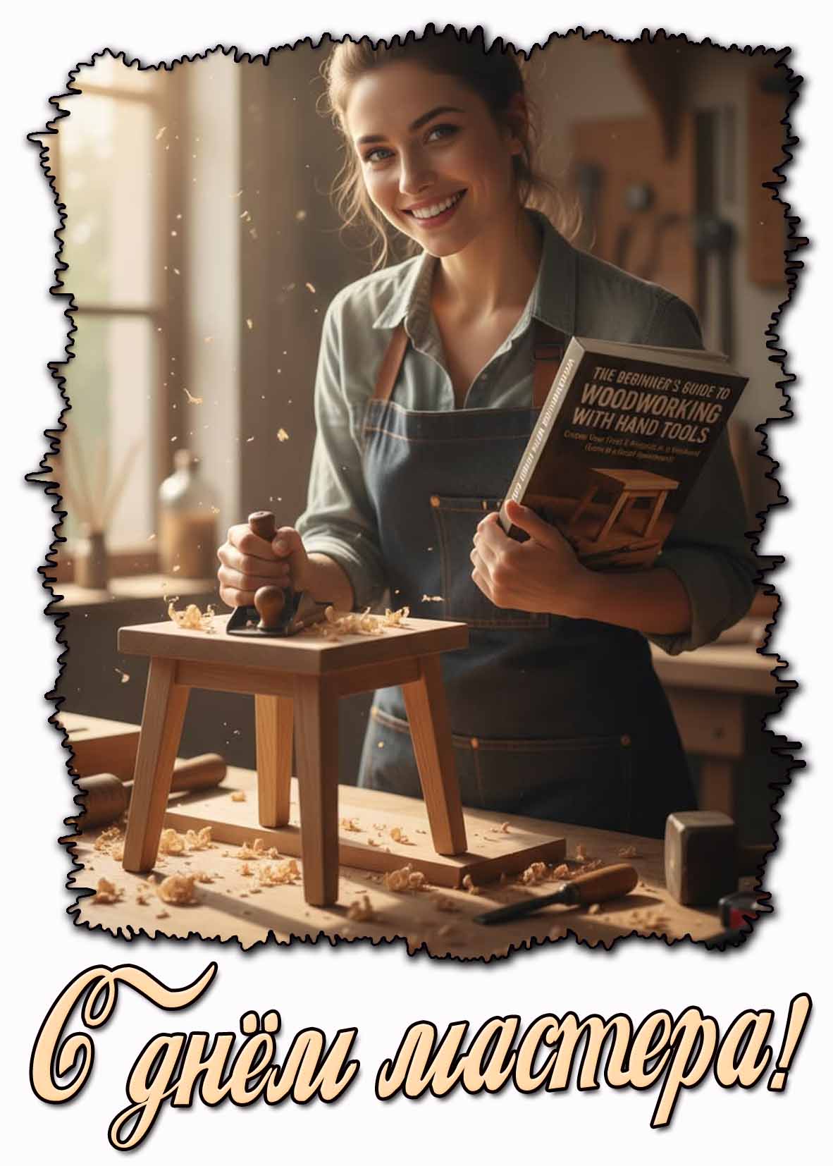 С днём мастера! - открытка для женщины