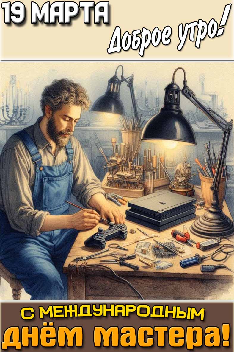 Картинка "19 марта доброе утро! С Международным днём мастера!"