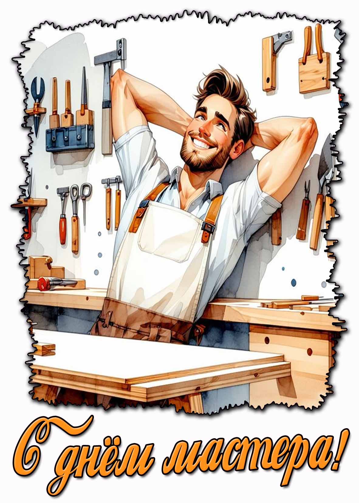 Открытка с днём мастера