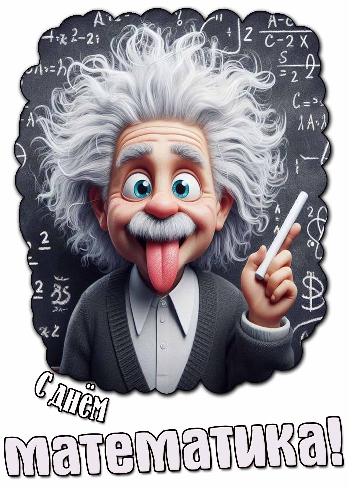 Смешная открытка с днём математика