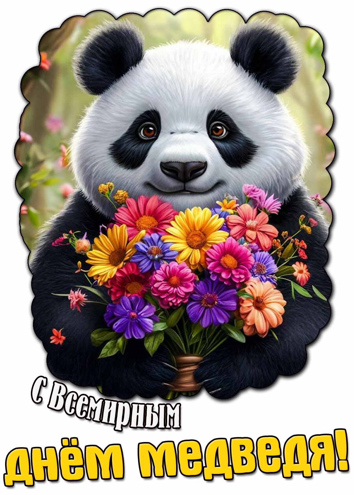 Открытка с Всемирным днём медведя