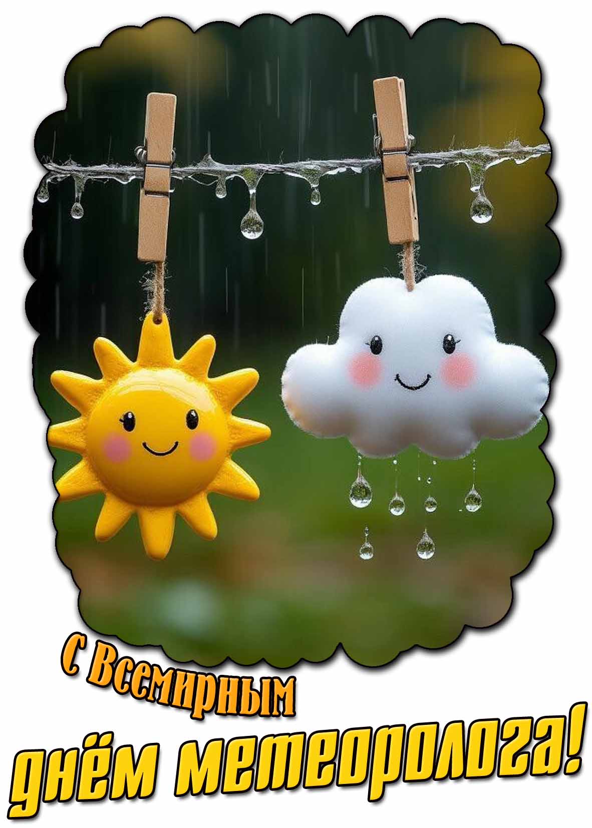 Прикольная открытка с Всемирным днём метеоролога