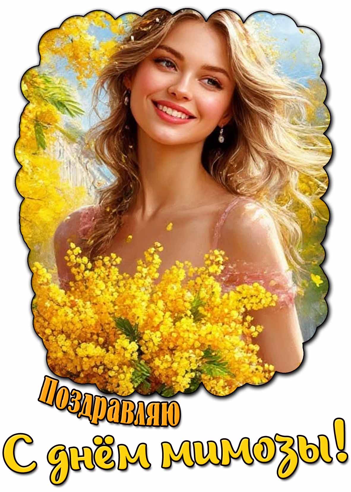 Картинка "Поздравляю с днём мимозы!"