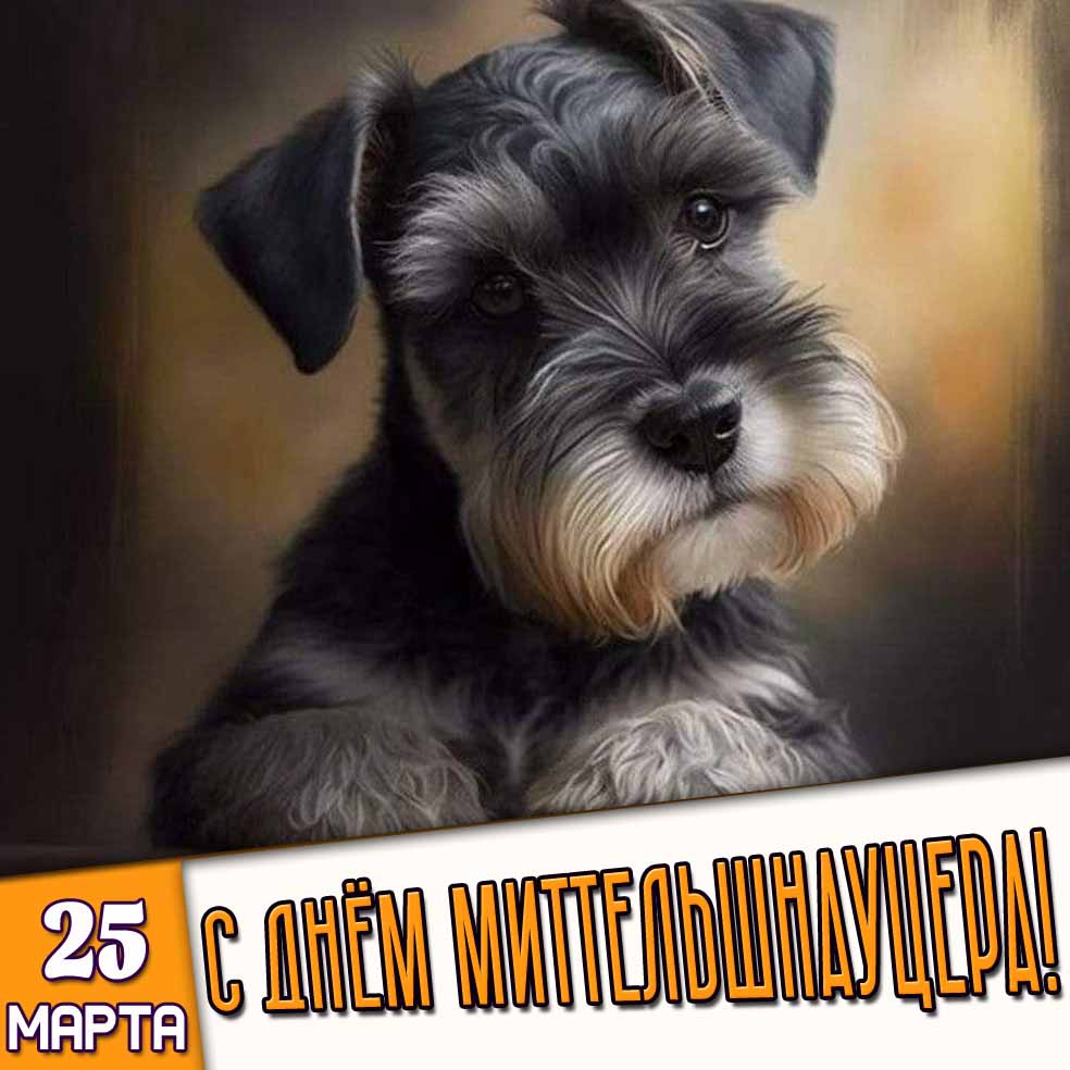 Картинка 25 марта - с днём миттельшнауцера!