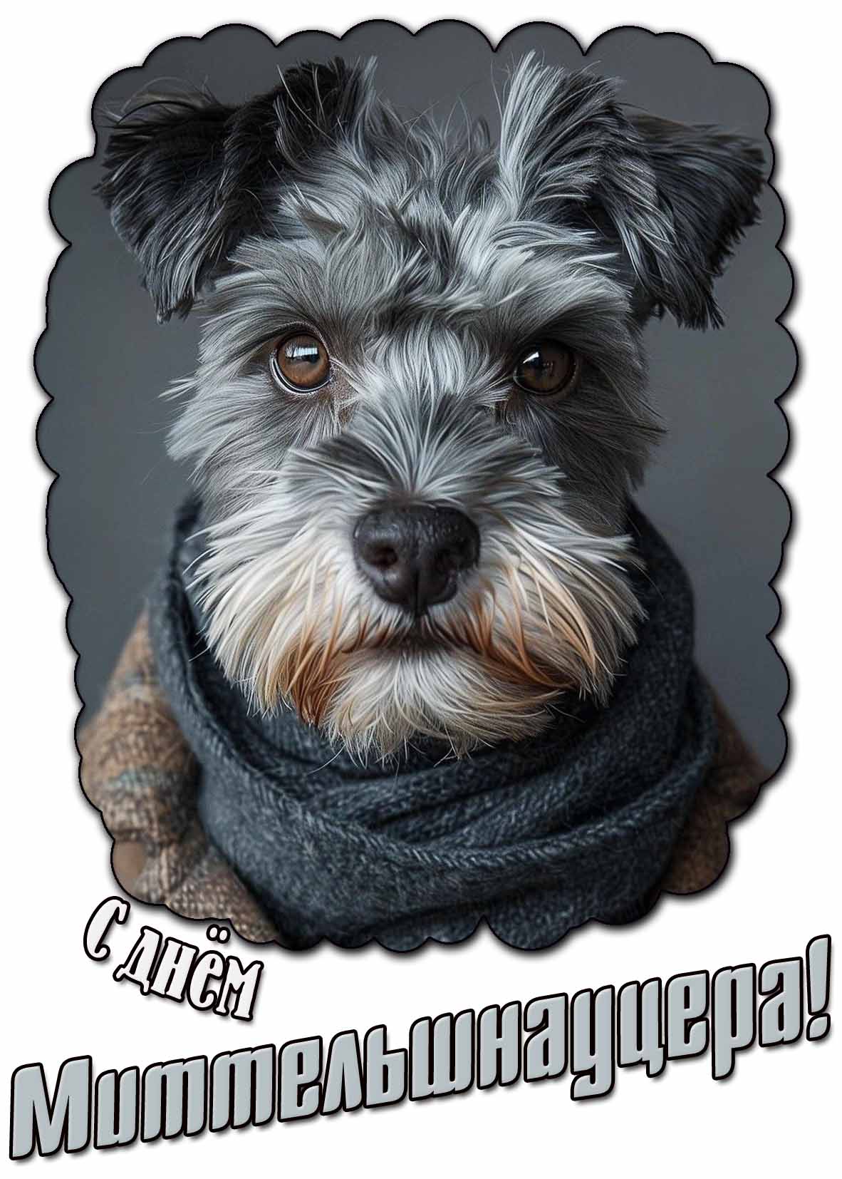 Картинка с днём миттельшнауцера