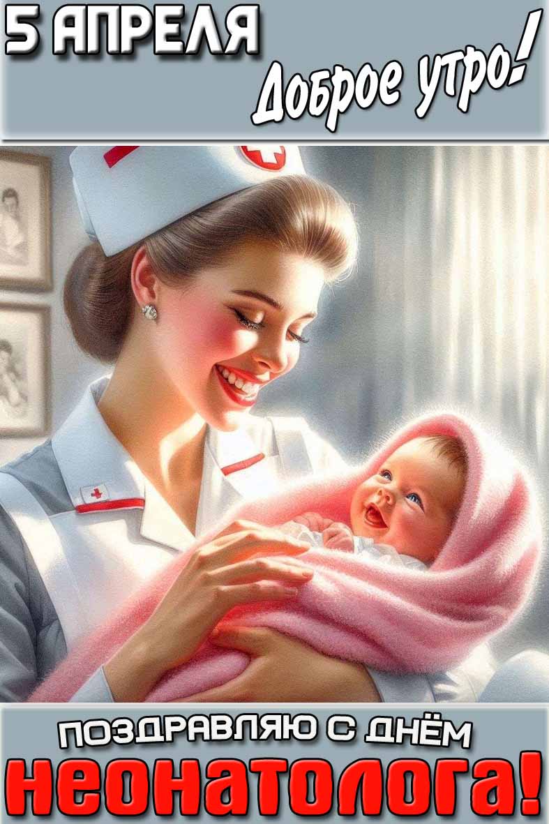 Картинка "5 апреля доброе утро! Поздравляю с днём неонатолога!"